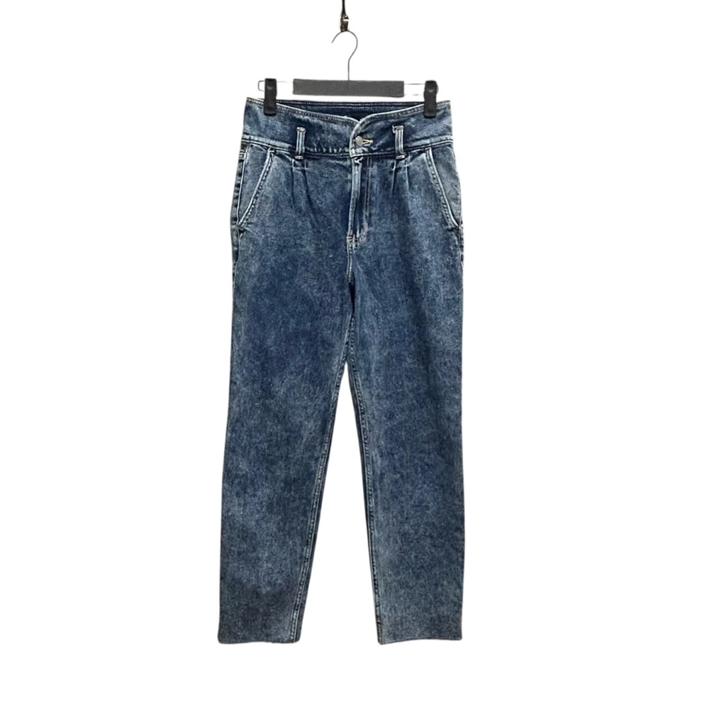 Hollister Ultra High Rise Pleated Mom Jeans - Acid Wash Size 27